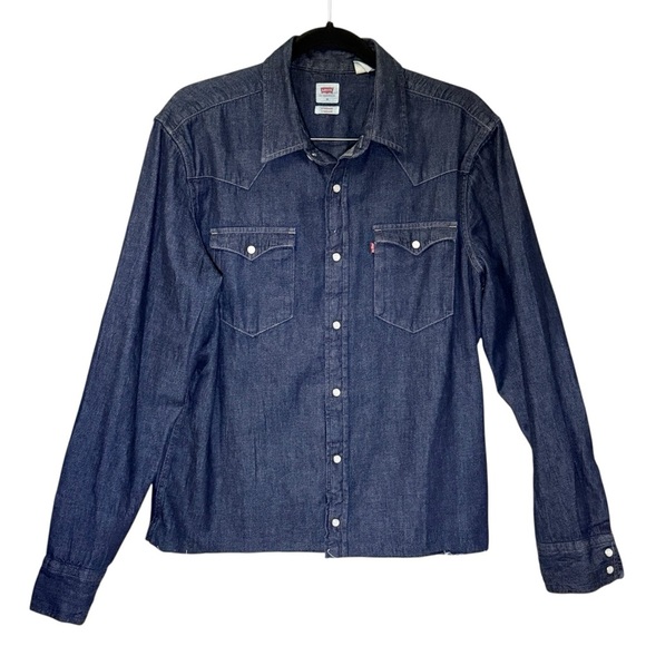 Levi's Tops - Levi's Dark Blue Button Down Shirt